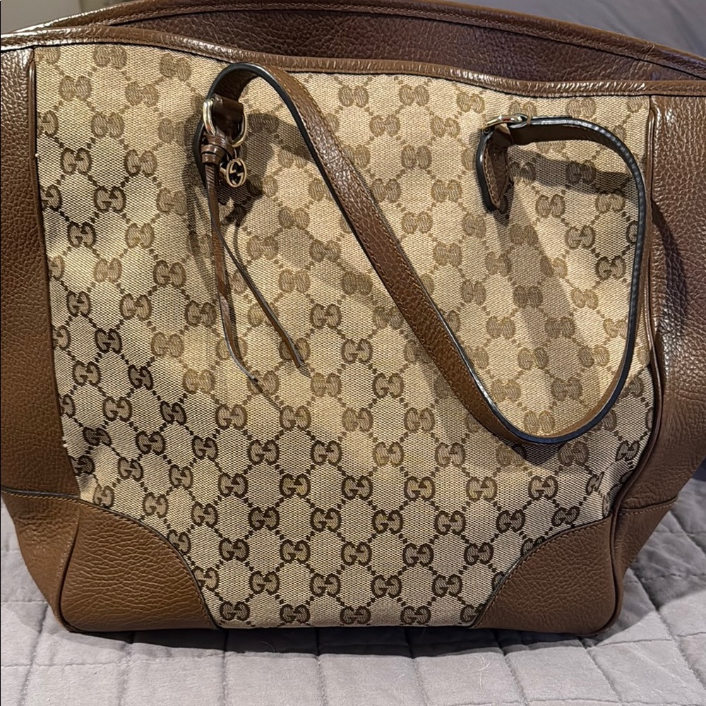 Gucci Brown Monogram Tote Bag